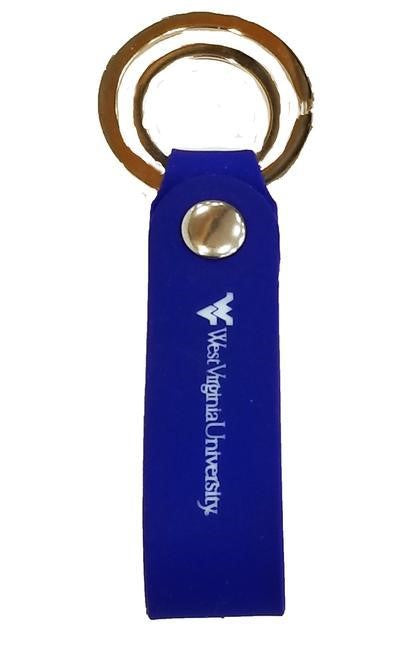 WVU Silicone Double Ring Keychain