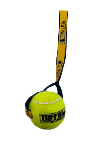 WVU Tennis Ball Toss Dog Toy