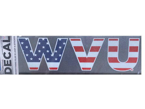 WVU Flag Filled in WVU Decal