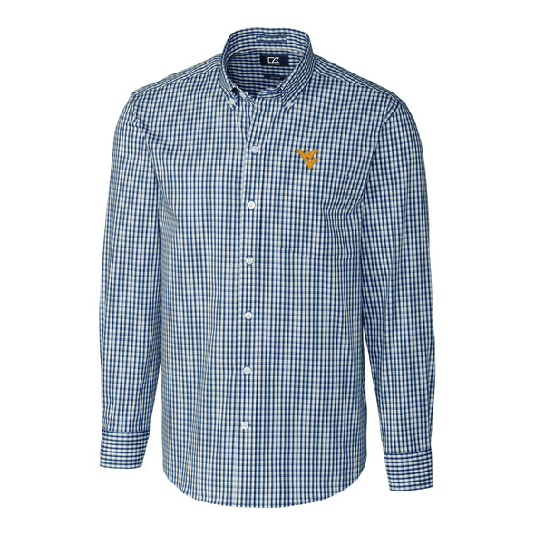 WVU Gingham Easy Care Button Down