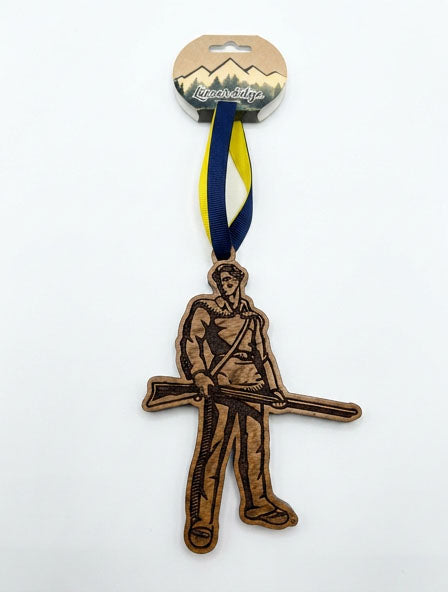 WVU Mountaineer Man Ornament