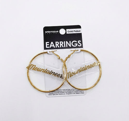 WVU Hoop Earrings