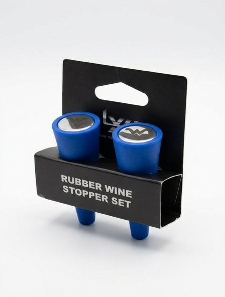 WVU Silicone Wine Stopper Set
