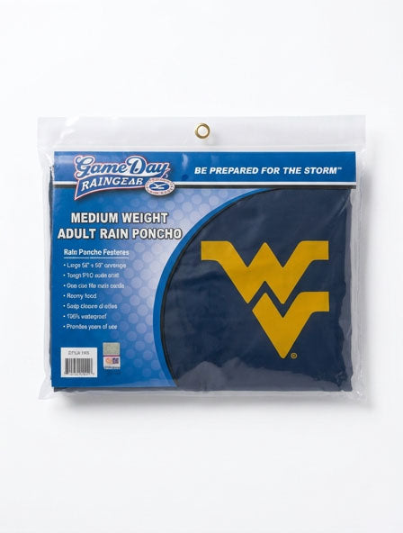 WVU Medium Weight Reusable Poncho