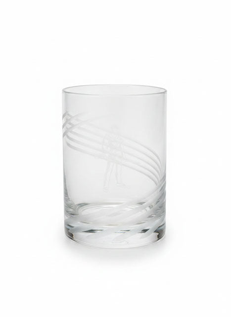 WVU Swirl Cut Rocks Glass