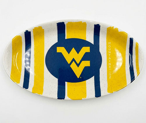 WVU Striped Plate