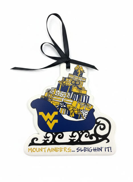 WVU Sleigin It Ornament