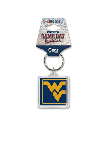 WVU Lucite Keychain