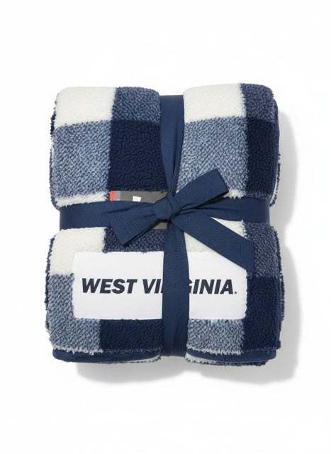 WVU Buffalo Check Blanket
