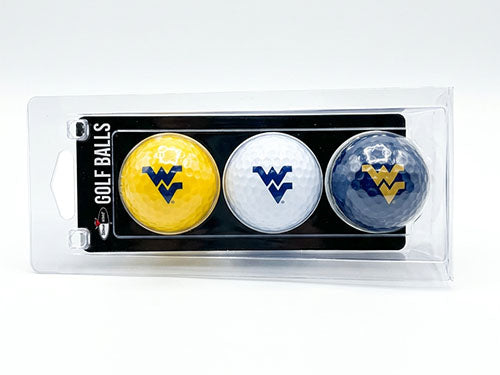 WVU 3 Pack Golf Balls