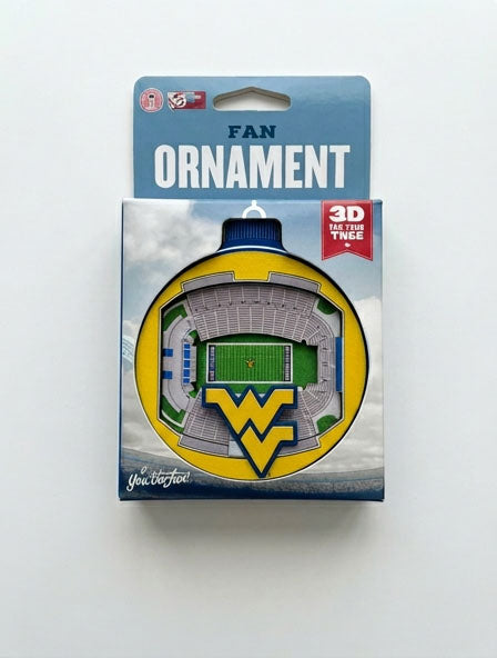 WVU 3D Ornament