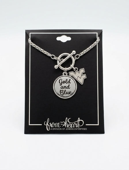 WVU Gold and Blue Necklace