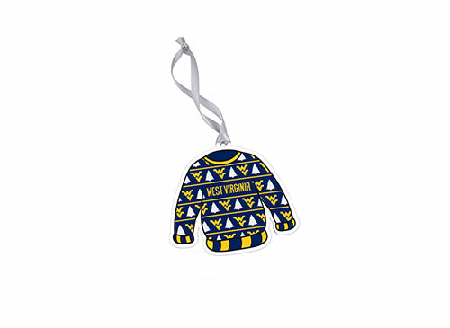 WVU Sweater Ornament