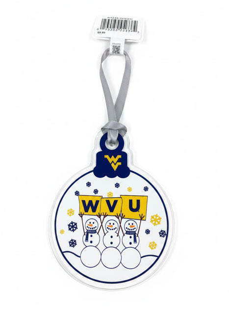 WVU Snowman Ornament