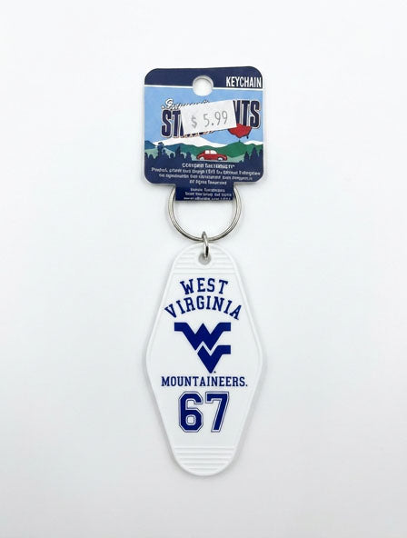 WVU Hotel Keychain