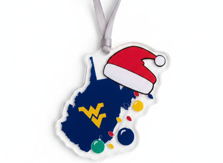 WVU State Outline Ornament