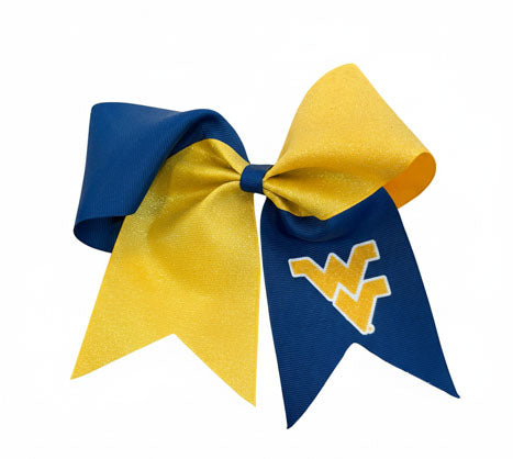 WVU Jumbo Bow Ponytail Holder