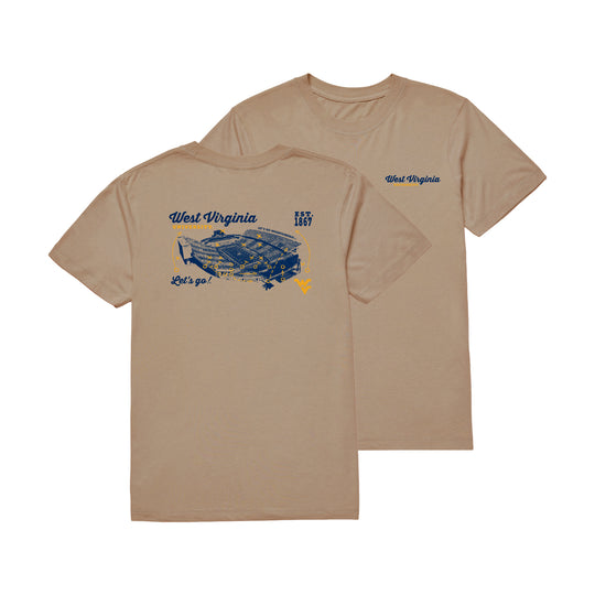 WVU Mens Coyote Brown Stadium Tee