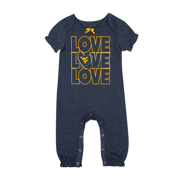 WVU Infant Girls Rock Star Romper