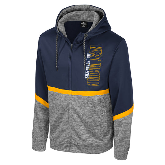 WVU Mens Full Zip Hoodie