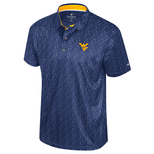 WVU Mens Footballl Print Polo