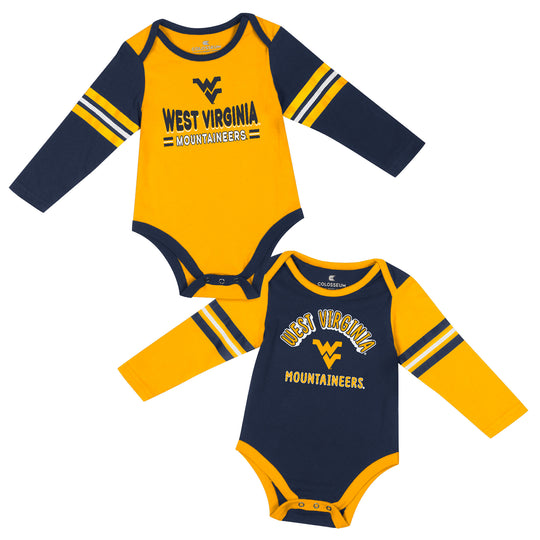 WVU Infant Snickers Long Sleeve Onesie Set