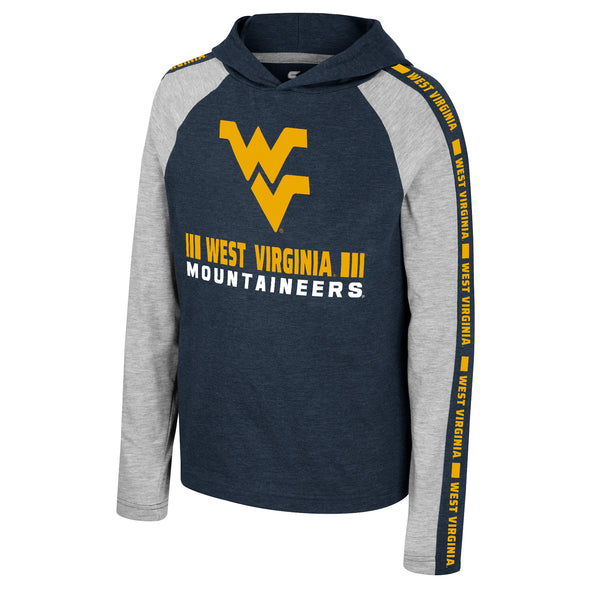 WVU Youth Ned Long Sleeve Hooded Tee