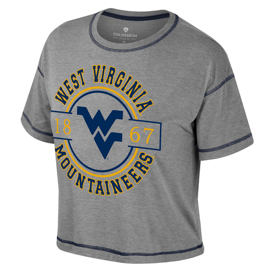 WVU Womens Danburt Cropped Short Sleeve Tee