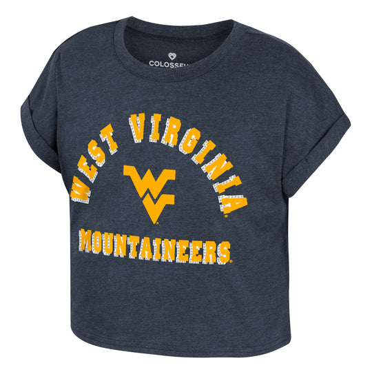 WVU Girls Sparkle Crop