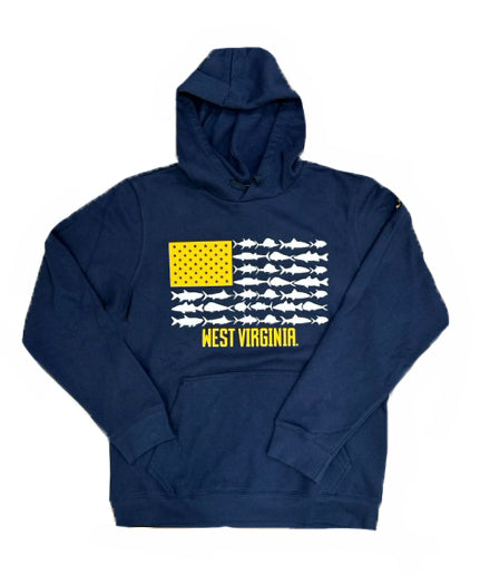 WVU Fish Flag PFG Hoodie