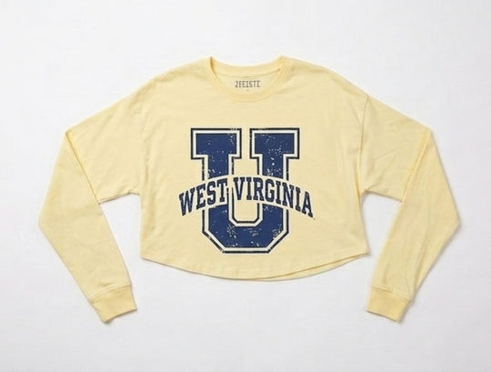 WVU Solid Crop Tee