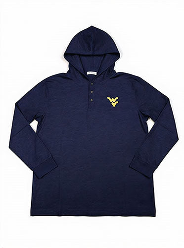 WVU Mens Hooded Henley
