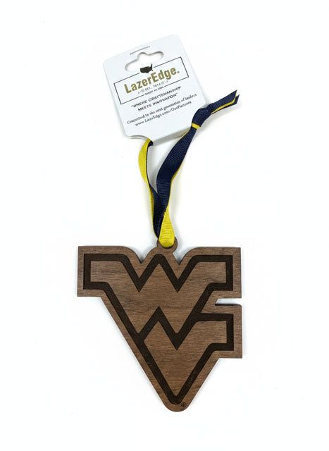 WVU Flying WV Ornament