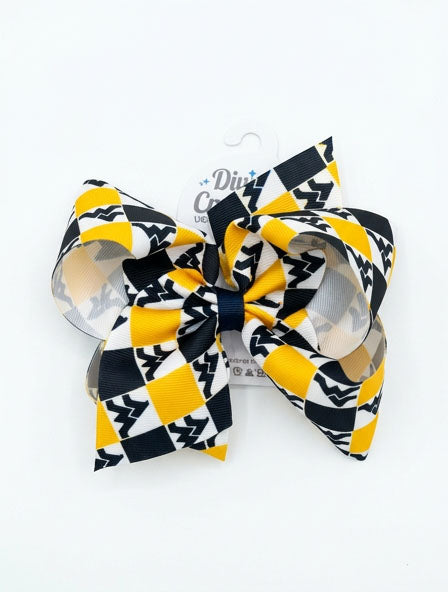WVU Checker Board Bow
