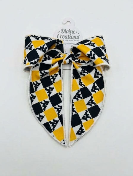 WVU Checkboard Bow