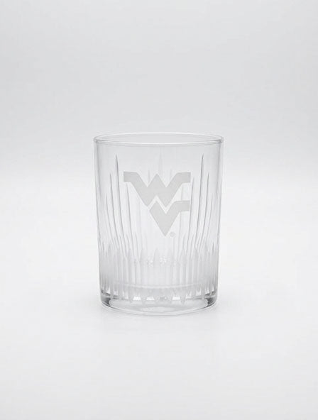 WVU Etched Rocks Glass