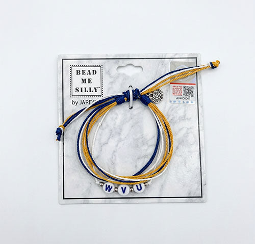 WVU Corded Bracelet