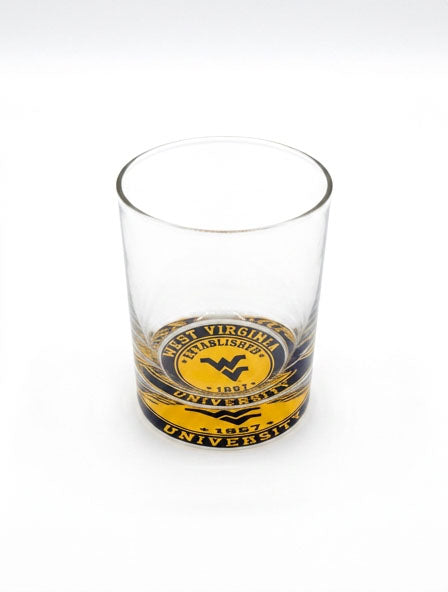 WVU Rocks Glass