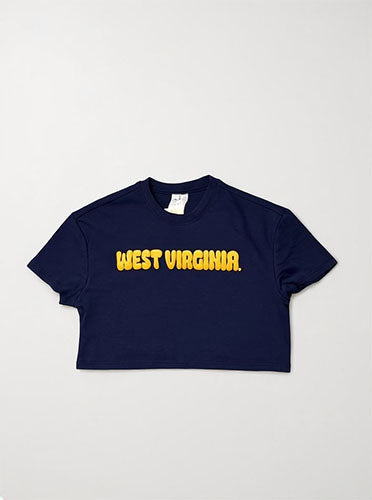 WVU Youth Girls Boxy Crop Tee