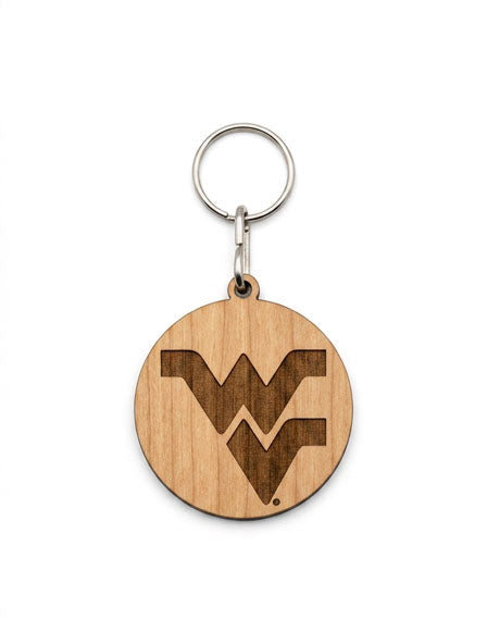 WVU Wood Keychain