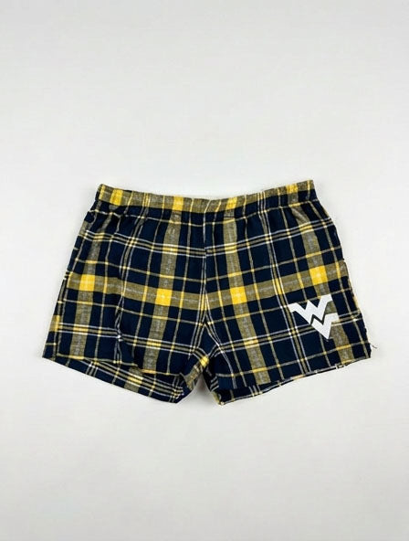 WVU Womens Flannel Shorts
