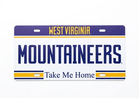 WVU License Plate