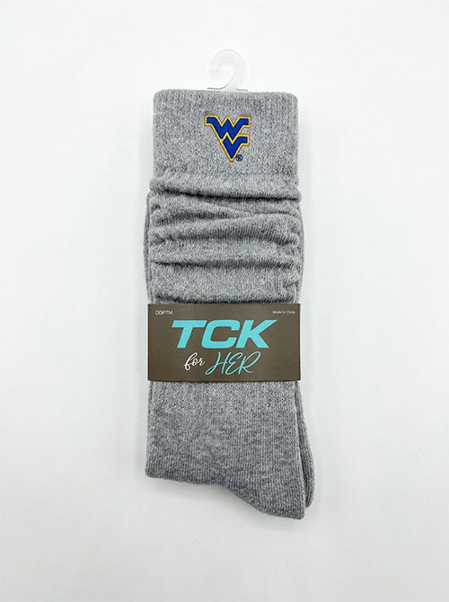 WVU Womens Scrunch Socks