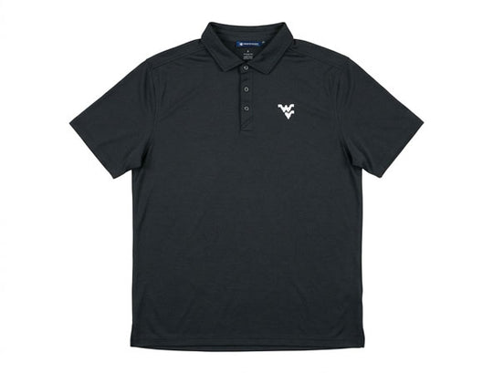 WVU Mens Black Coastline Polo
