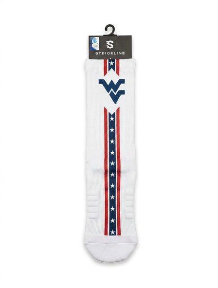 WVU Flag Socks