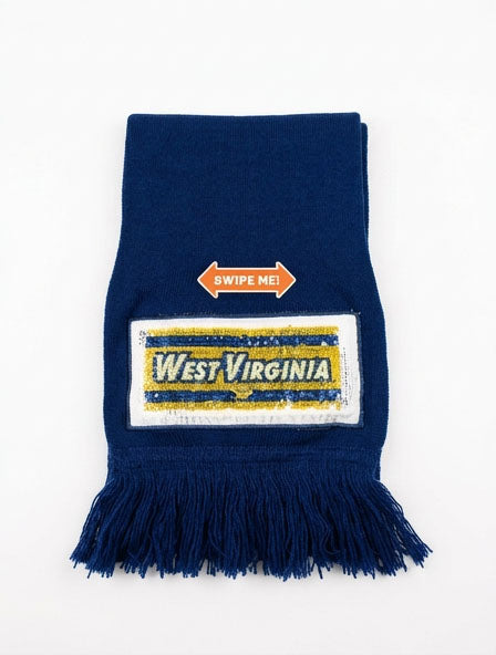 WVU Inverse Winter Scarf