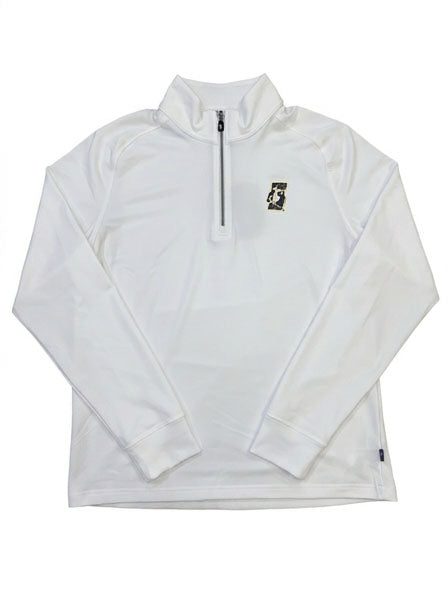 WVU Mens Pat White Adapt Quarter Zip