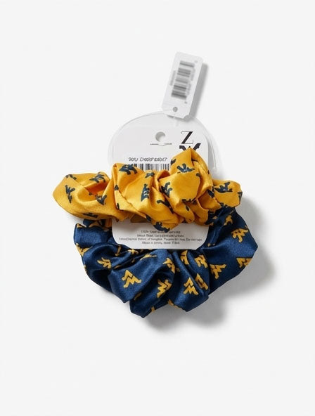 WVU Luxe 2 Pack Scrunchie