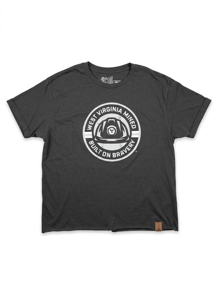 WVU Womens Cropped Coal Tee
