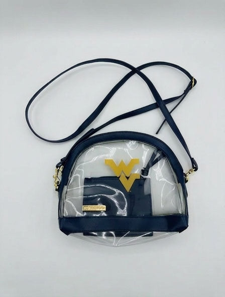 WVU Half Moon Clear Bag